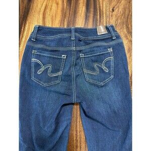 Wallflower Ultra Fit Juniors Dark Wash Stretch Skinny Jean Sz 3